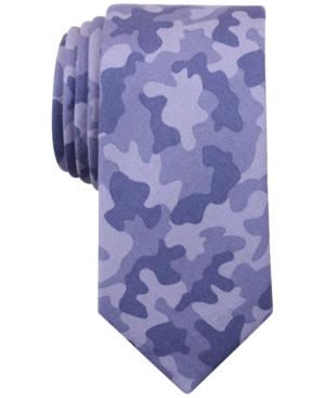 Bar Iii Men's Indigo Camouflage-print Tie, Only At Macy's