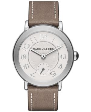Marc Jacobs Women's Riley Cement Leather Strap Watch 36mm Mj1468