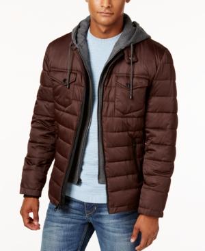 Buffalo David Bitton Men's Quilted Hooded Puffer Coat