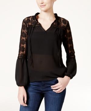 Fair Child Contrast Peasant Blouse