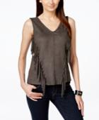 Inc International Concepts Moleskin Fringe Top, Only At Macy's