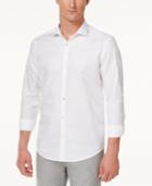 Alfani Men's Textured-stripe Cotton Shirt, Only At Macy's