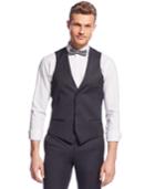 Bar Iii Charcoal Solid Extra Slim-fit Vest