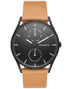 Skagen Men's Holst Natural Leather Strap Watch 40mm Skw6265