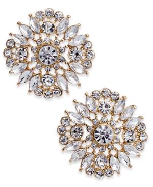 Thalia Sodi Gold-tone Crystal Cluster Stud Earrings, Created For Macy's
