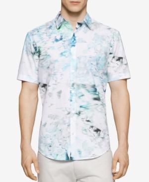 Calvin Klein Men's Watercolor Print Short-sleeve Shirt