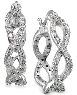 Giani Bernini Cubic Zirconia Infinity Hoop Earrings In Sterling Silver, Only At Macy's