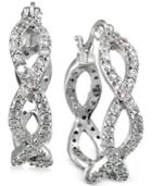 Giani Bernini Cubic Zirconia Infinity Hoop Earrings In Sterling Silver, Only At Macy's