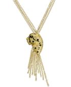 Sis By Simone I Smith 18k Gold Over Sterling Silver Necklace, Cheetah Pendant