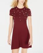 Planet Gold Juniors' Embellished Sweater Dress