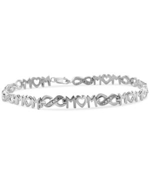 Diamond Mom Bracelet (1/10 Ct. T.w.) In Sterling Silver