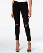 Ag Ripped Black Wash Ankle Leggings