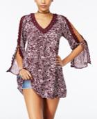Roxy Juniors' Wendi Printed Lace-trim Dress
