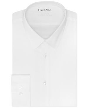 Calvin Klein Men's X Tall Extra-slim Fit Stretch Solid Dress Shirt