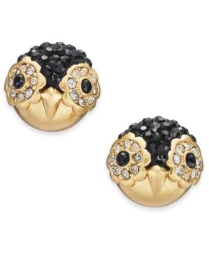 Kate Spade New York Gold-tone Pave Penguin Stud Earrings