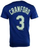 Majestic Men's Short-sleeve Carl Crawford Los Angeles Dodgers Player T-shirt