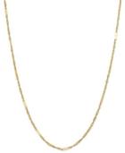 Singapore Chain And Bar Accent Necklace In 14k Gold