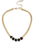 Kenneth Cole New York Gold-tone Jet Bead Frontal Necklace