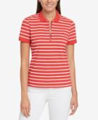 Tommy Hilfiger Striped Zip Polo, Created For Macy's