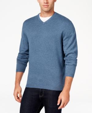 Weatherproof Men's Big And Tall Cashmere Blend V-neck Sweater