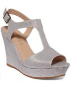 Rampage Candelas T-strap Platform Wedge Sandals Women's Shoes