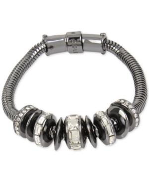 Kenneth Cole New York Hematite-tone Pave Disc Bracelet