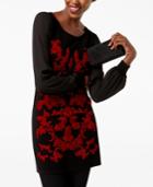 Inc International Concepts Flocked Tunic Sweater, Created For Macy's