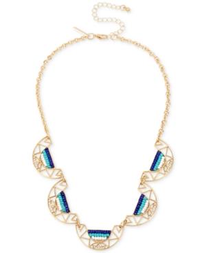 M. Haskell For Inc International Concepts Gold-tone Pave & Bead Statement Necklace, Created For Macy's