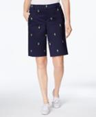 Charter Club Embroidered Bermuda Shorts, Created For Macy's