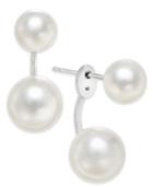 Danori Silver-tone Imitation Pearl Ear Jackets