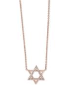 Gift By Effy Diamond Accent Star Of David 18 Pendant Necklace In 14k Rose Gold