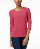 Jm Collection Petite Jacquard Top, Created For Macy's