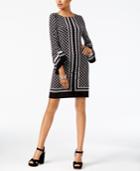 Inc International Concepts Printed Bell-sleeve Dress, Created For Macy's