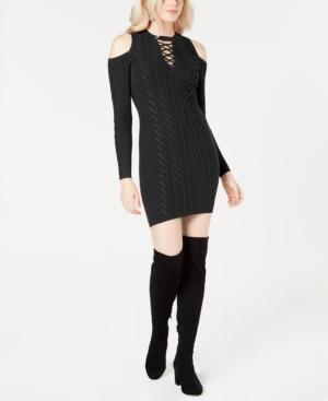 Guess Allison Cold-shoulder Sweater Dress