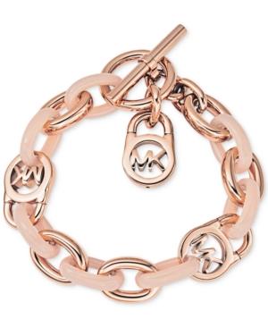 Michael Kors Rose Gold-tone Fulton Toggle Bracelet