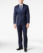 Kenneth Cole Reaction Techni-cole Navy Mini-stripe Slim-fit Suit
