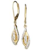 Wrapped In Love Diamond Earrings, 14k Gold Single Swirl Diamond Earring Drops (1/4 Ct. T.w.)