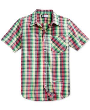 Lrg Men's Burt Mcgirt Plaid Short-sleeve Shirt