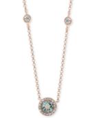 Effy Aquamarine (1/2 Ct. T.w.) & Diamond (1/3 Ct. T.w.) 18 Pendant Necklace In 14k Gold