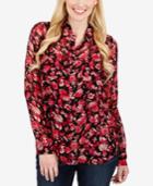 Lucky Brand Printed Pocketed Shirt
