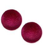 I.n.c. Gold-tone Velvet Button Stud Earrings, Created For Macy's