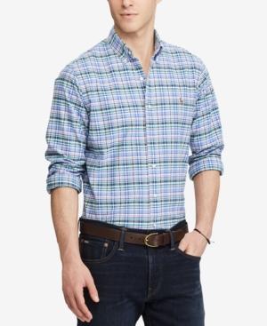 Polo Ralph Lauren Men's Classic-fit Plaid Cotton Oxford Shirt