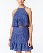 City Studios Juniors' 2-pc. Lace Halter Dress