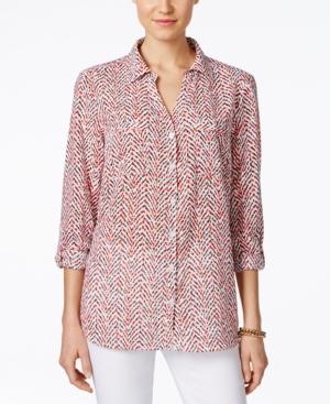 Ny Collection Printed Shirt