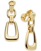 Anne Klein Large Link Clip-on Drop Earrings