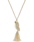 Kate Spade New York Out Of Office Gold-tone Crystal Parrot Locket Necklace