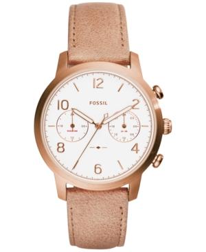 Fossil Women's Caiden Nude Leather Strap Watch 38mm Es4238