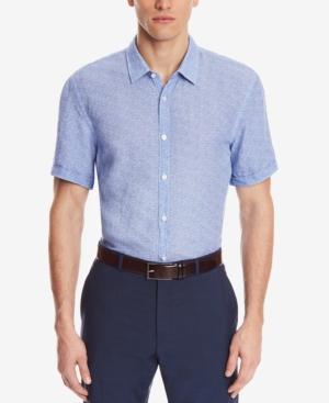 Boss Men's Slim-fit Garment-washed Linen Shirt
