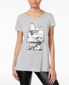 Peanuts Juniors' Snoopy Doghouse Graphic T-shirt