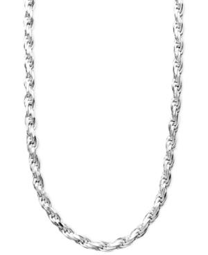 Giani Bernini Sterling Silver Necklace, 16 Diamond Cut Rope Chain